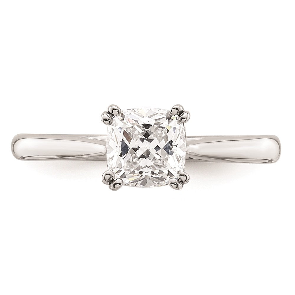 Exclusive 14K White Gold 1.25 Carat Cushion-Cut Engagement Ring Setting