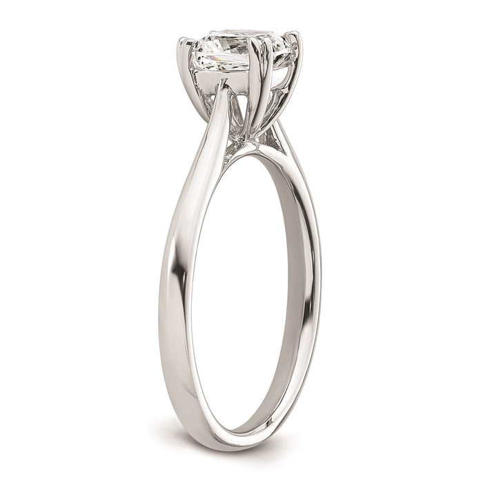 Exclusive 14K White Gold 1.25 Carat Cushion-Cut Engagement Ring Setting-6