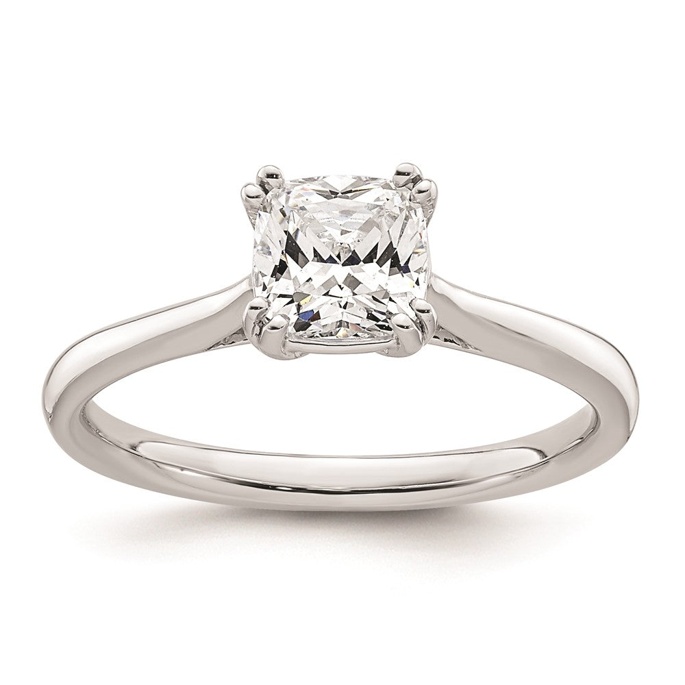 Exclusive 14K White Gold 1.25 Carat Cushion-Cut Engagement Ring Setting