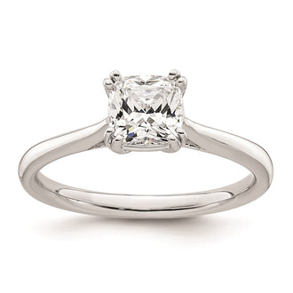 Exclusive 14K White Gold 1.25 Carat Cushion-Cut Engagement Ring Setting