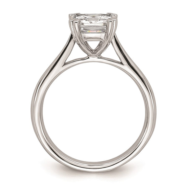 14K White Gold 1.75 Carat Cushion-Cut Engagement Ring Setting