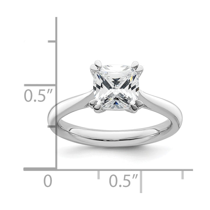 Buy Stylish 14K White Gold 1.75 Carat Cushion-Cut Engagement Ring Setting-7