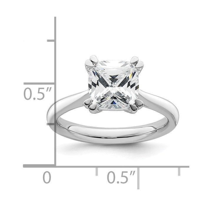 Buy Exclusive 14K White Gold Cushion-Cut Engagement Ring Setting, 2.5 Ct-7