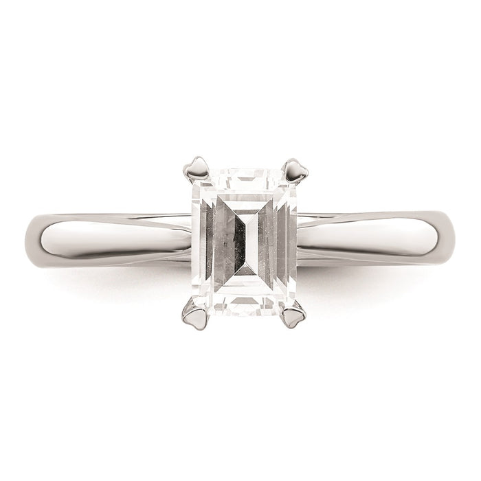 Buy 14K White Gold 3/4 Carat Emerald-Cut Engagement Ring - Stylish & Affordable!-4