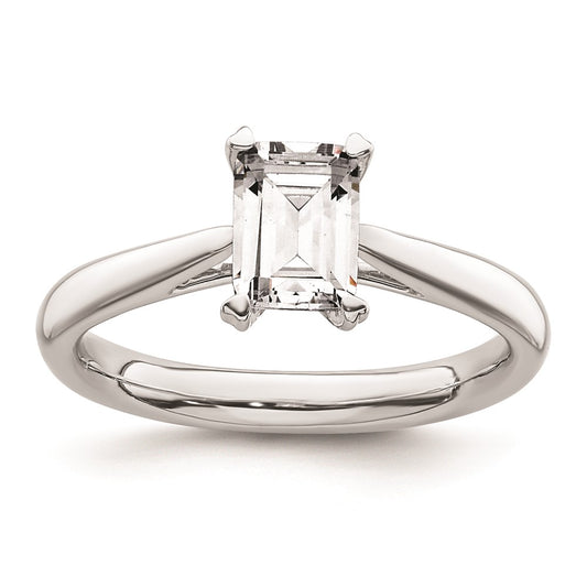 Buy 14K White Gold 3/4 Carat Emerald-Cut Engagement Ring - Stylish & Affordable!
