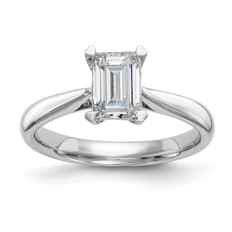 Buy Exclusive 14K White Gold 1 Carat Emerald-Cut Engagement Ring Setting
