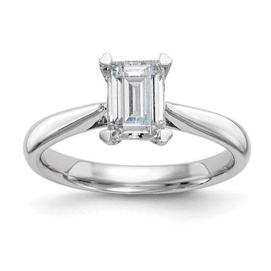 Buy Exclusive 14K White Gold 1 Carat Emerald-Cut Engagement Ring Setting