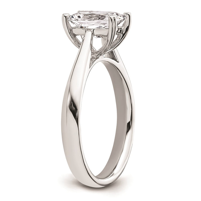 Buy Exclusive 14K White Gold 1.25 Carat Emerald-Cut Engagement Ring - Stylish Design!-6