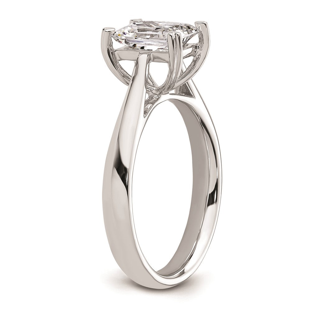 Exclusive 14K White Gold 1.5 Carat Emerald-Cut Engagement Ring - Stylish Value!