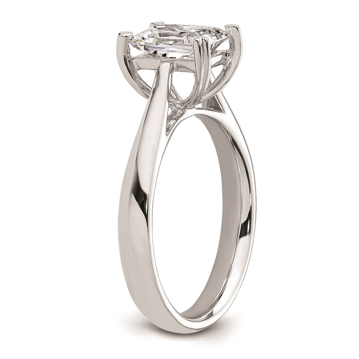 Exclusive 14K White Gold 1.5 Carat Emerald-Cut Engagement Ring - Stylish Value!-6