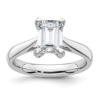 Exclusive 14K White Gold 1.5 Carat Emerald-Cut Engagement Ring - Stylish Value!
