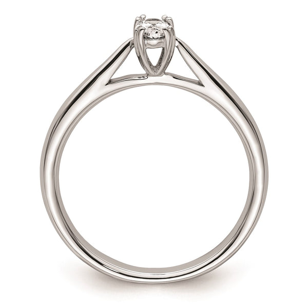 14K White Gold 1/3 Carat Oval Engagement Ring Setting