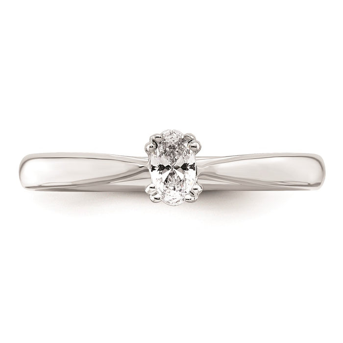 High-Quality 14K White Gold 1/3 Carat Oval Engagement Ring Setting - Stylish Value-4