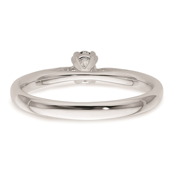 High-Quality 14K White Gold 1/3 Carat Oval Engagement Ring Setting - Stylish Value-5