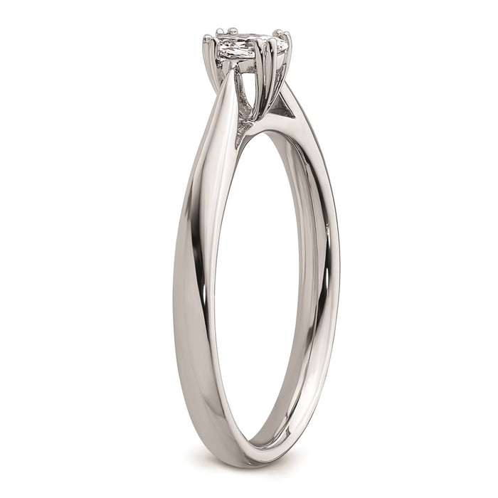 High-Quality 14K White Gold 1/3 Carat Oval Engagement Ring Setting - Stylish Value-6