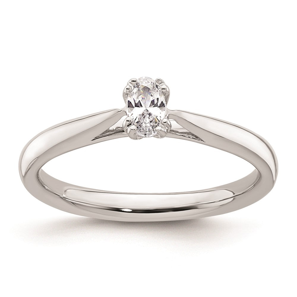High-Quality 14K White Gold 1/3 Carat Oval Engagement Ring Setting - Stylish Value