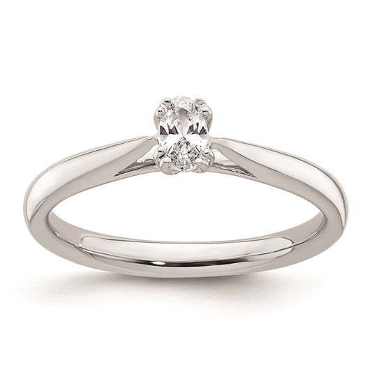 High-Quality 14K White Gold 1/3 Carat Oval Engagement Ring Setting - Stylish Value
