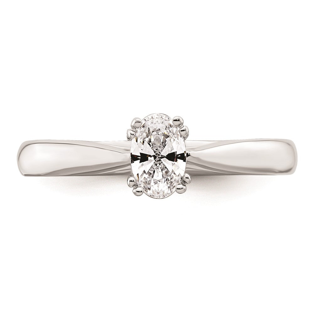 High-Quality 14K White Gold 1/2 Carat Oval Engagement Ring Setting - Stylish Design