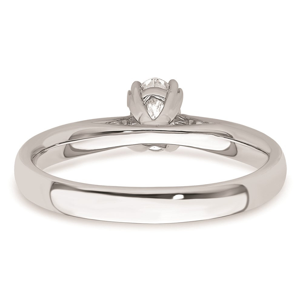 High-Quality 14K White Gold 1/2 Carat Oval Engagement Ring Setting - Stylish Design