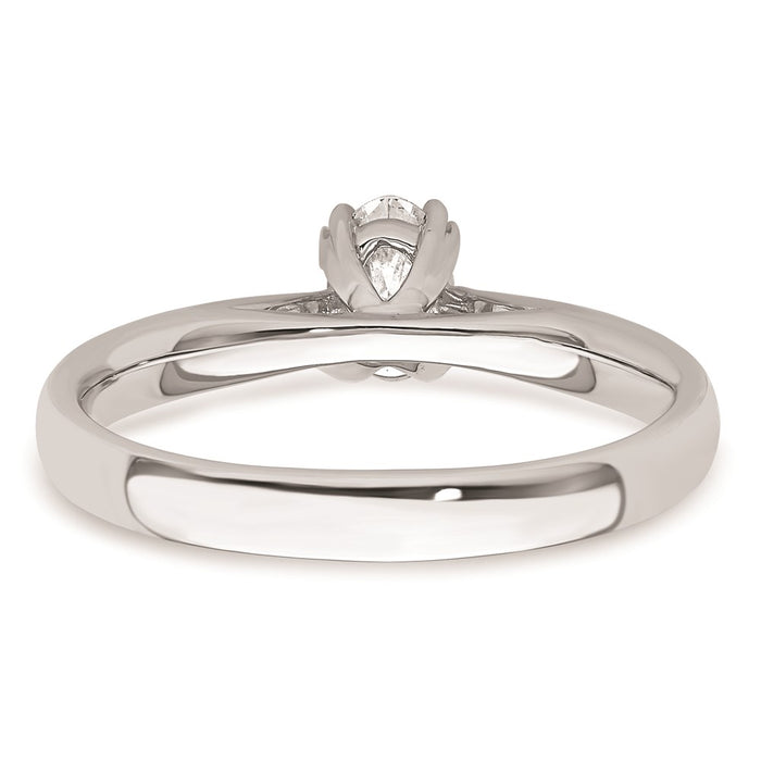 High-Quality 14K White Gold 1/2 Carat Oval Engagement Ring Setting - Stylish Design-5