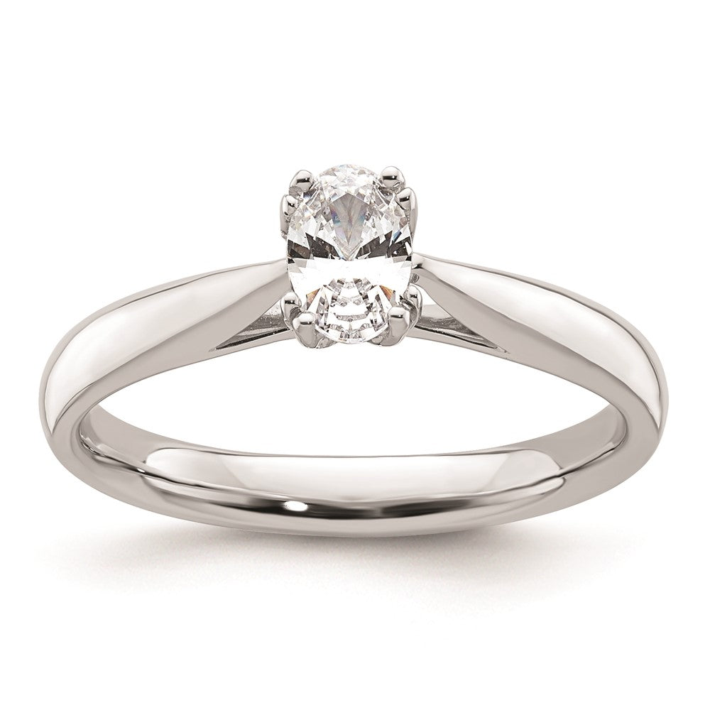 High-Quality 14K White Gold 1/2 Carat Oval Engagement Ring Setting - Stylish Design