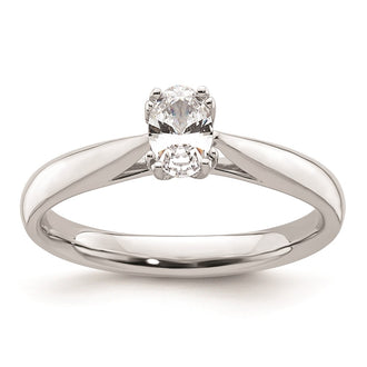 High-Quality 14K White Gold 1/2 Carat Oval Engagement Ring Setting - Stylish Design