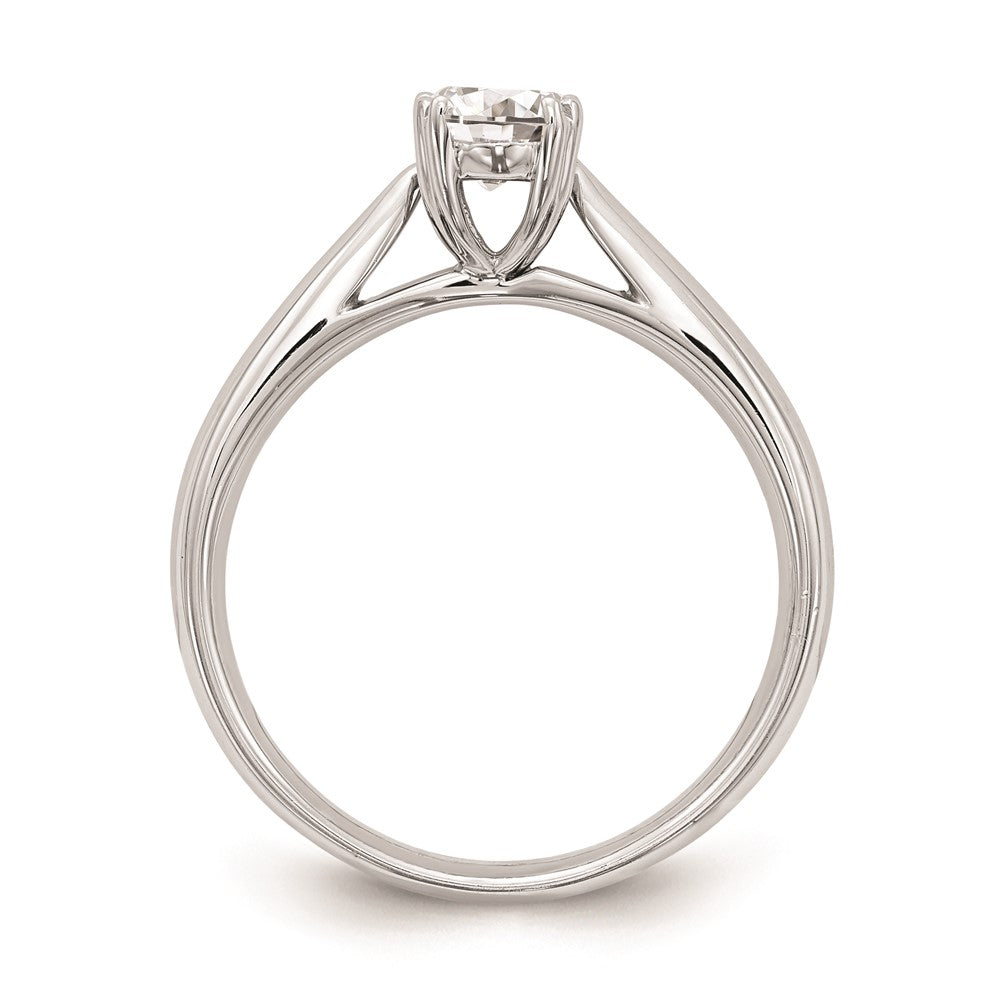 Designer 14K White Gold 1 Carat Oval Engagement Ring Setting - Stylish Value