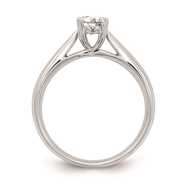 14K White Gold 1 Carat Oval Engagement Ring Setting