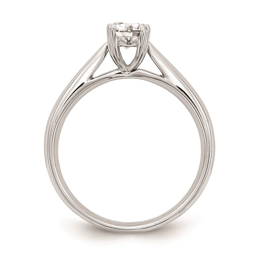 Designer 14K White Gold 1 Carat Oval Engagement Ring Setting - Stylish Value