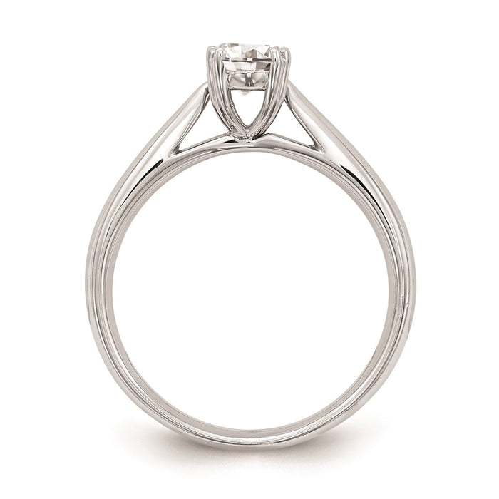 Designer 14K White Gold 1 Carat Oval Engagement Ring Setting - Stylish Value-2
