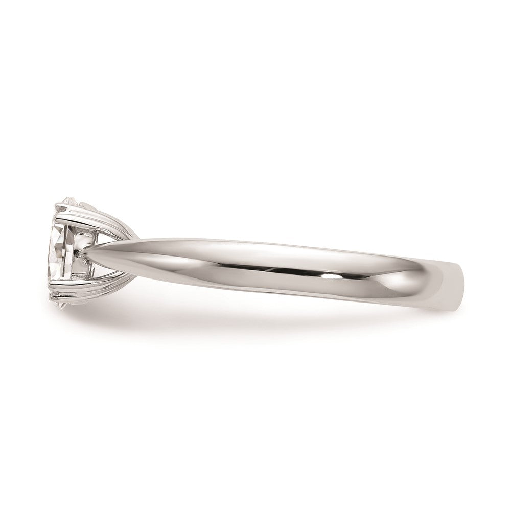 Designer 14K White Gold 1 Carat Oval Engagement Ring Setting - Stylish Value