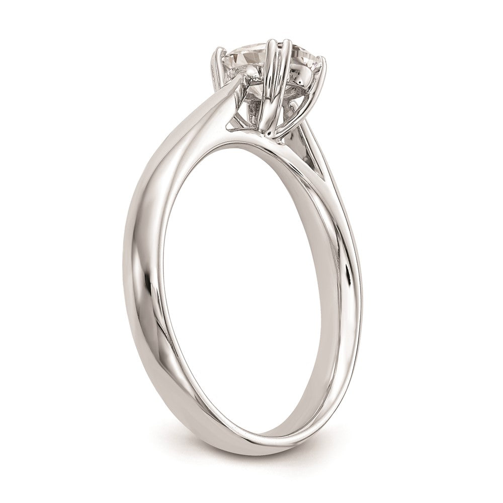 Designer 14K White Gold 1 Carat Oval Engagement Ring Setting - Stylish Value