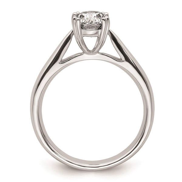 14K White Gold 1.25 Carat Oval Engagement Ring Setting