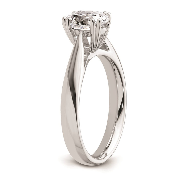 High-Quality 14K White Gold 1.25 Carat Oval Engagement Ring Setting - Stylish Design-6
