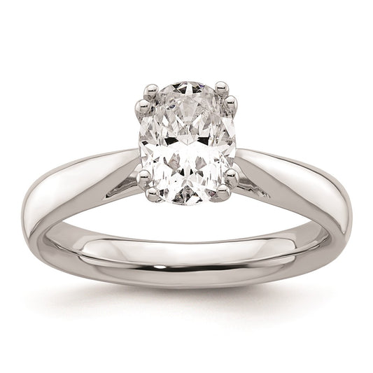 High-Quality 14K White Gold 1.25 Carat Oval Engagement Ring Setting - Stylish Design