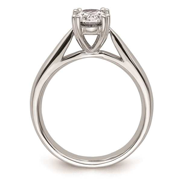 14K White Gold 1.5 Carat Oval Engagement Ring