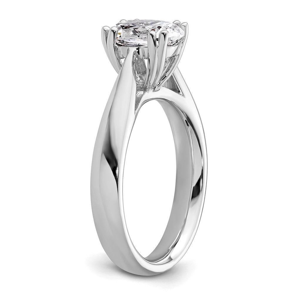 Buy 14K White Gold 2-Carat Oval Solitaire Engagement Ring Setting - Stylish!