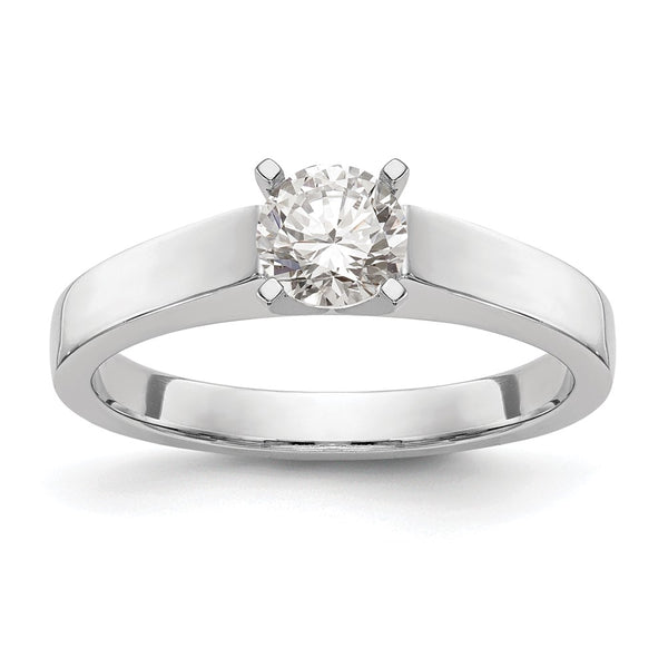 14K White Gold 3.00mm Solitaire Engagement Ring Setting