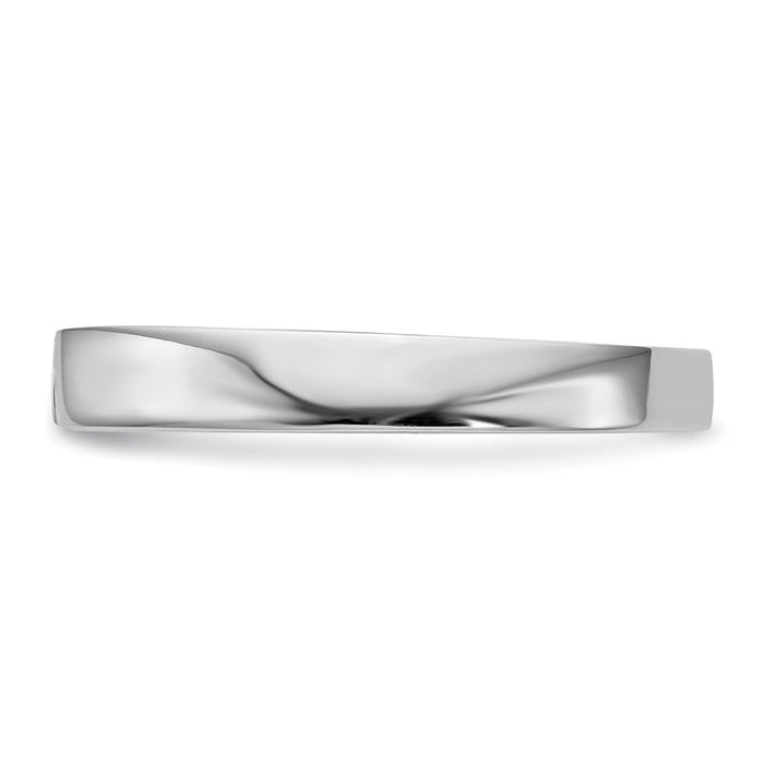 Buy Exclusive 14K White Gold 3.7mm Wide Peg Set Solitaire Engagement Ring-3