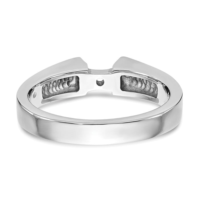 Buy Exclusive 14K White Gold 3.7mm Wide Peg Set Solitaire Engagement Ring-5