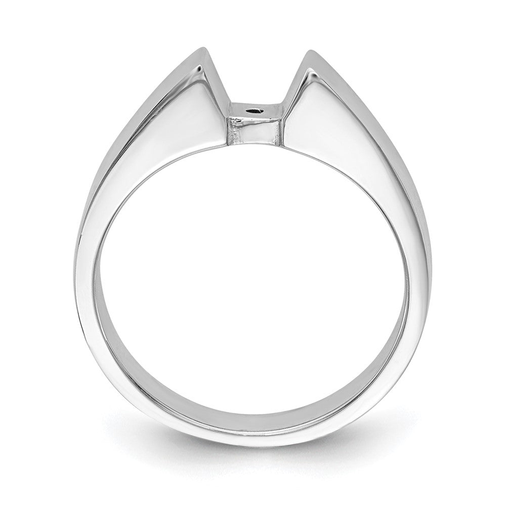 Exclusive 14K White Gold 4.5mm Wide Solitaire Engagement Ring Setting