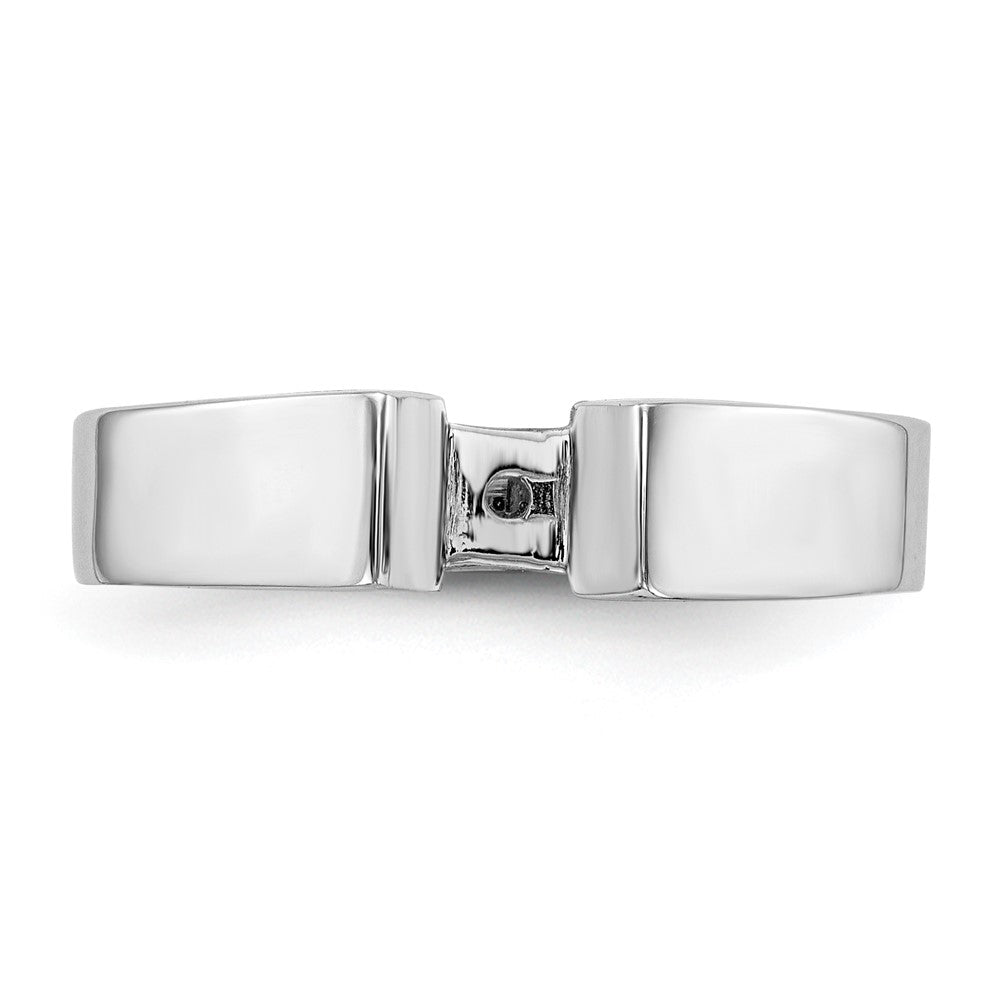 Exclusive 14K White Gold 4.5mm Wide Solitaire Engagement Ring Setting