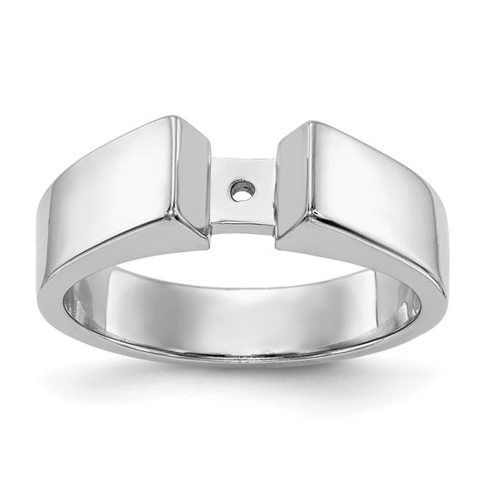 Buy 14K White Gold 5.5mm Solitaire Engagement Ring Setting | Stylish Design