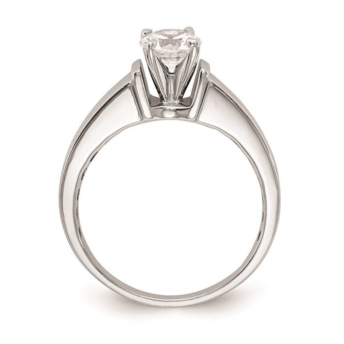 Order Luxury 14K White Gold 4.3mm Wide Solitaire Engagement Ring Setting-2
