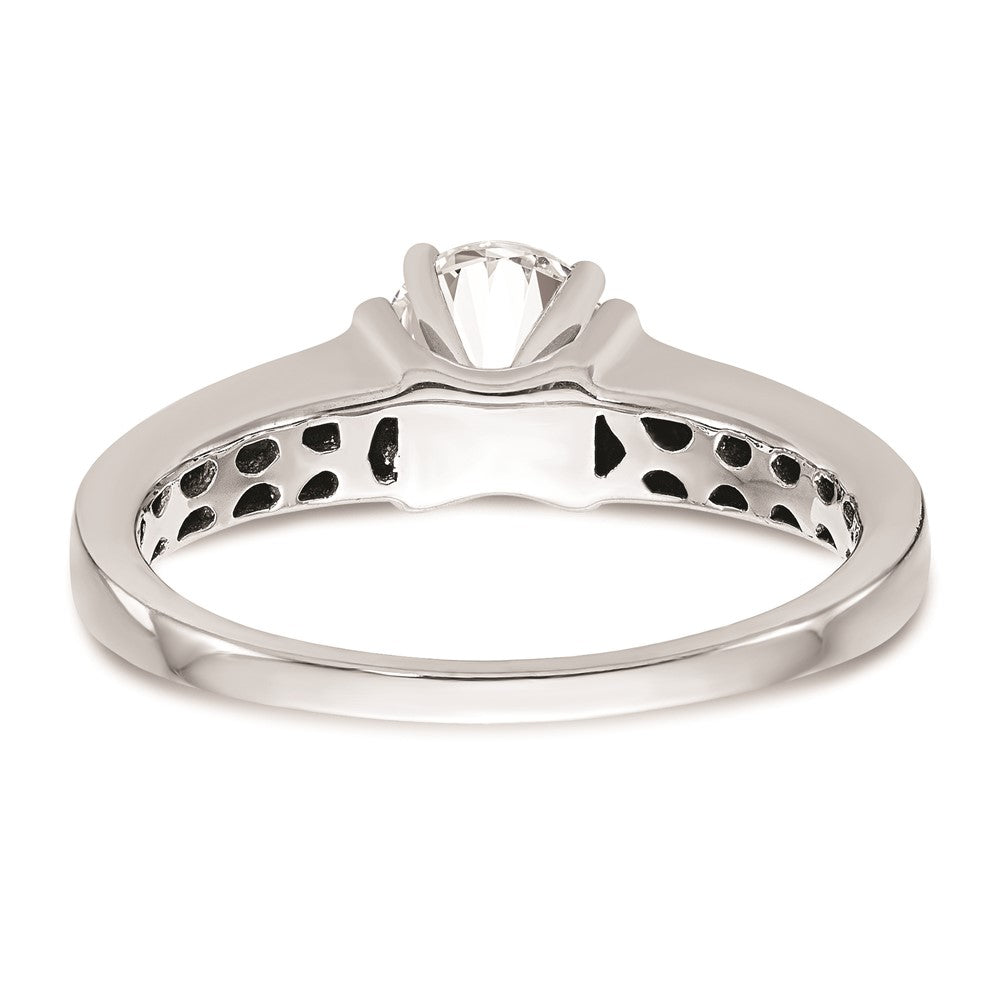 Order Luxury 14K White Gold 4.3mm Wide Solitaire Engagement Ring Setting