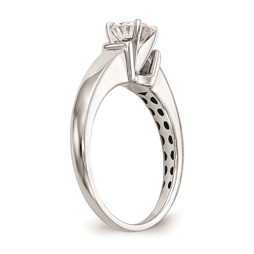 Order Luxury 14K White Gold 4.3mm Wide Solitaire Engagement Ring Setting