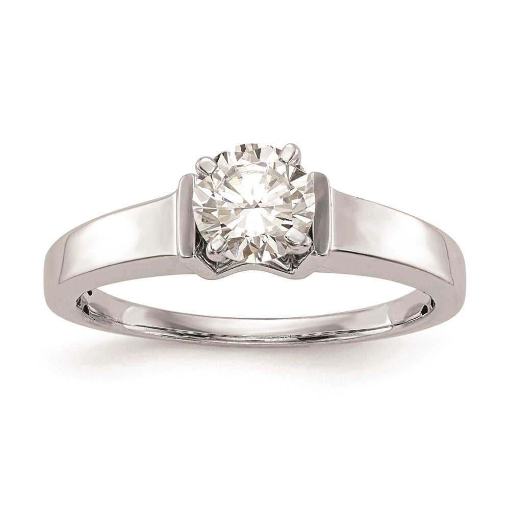 Order Luxury 14K White Gold 4.3mm Wide Solitaire Engagement Ring Setting
