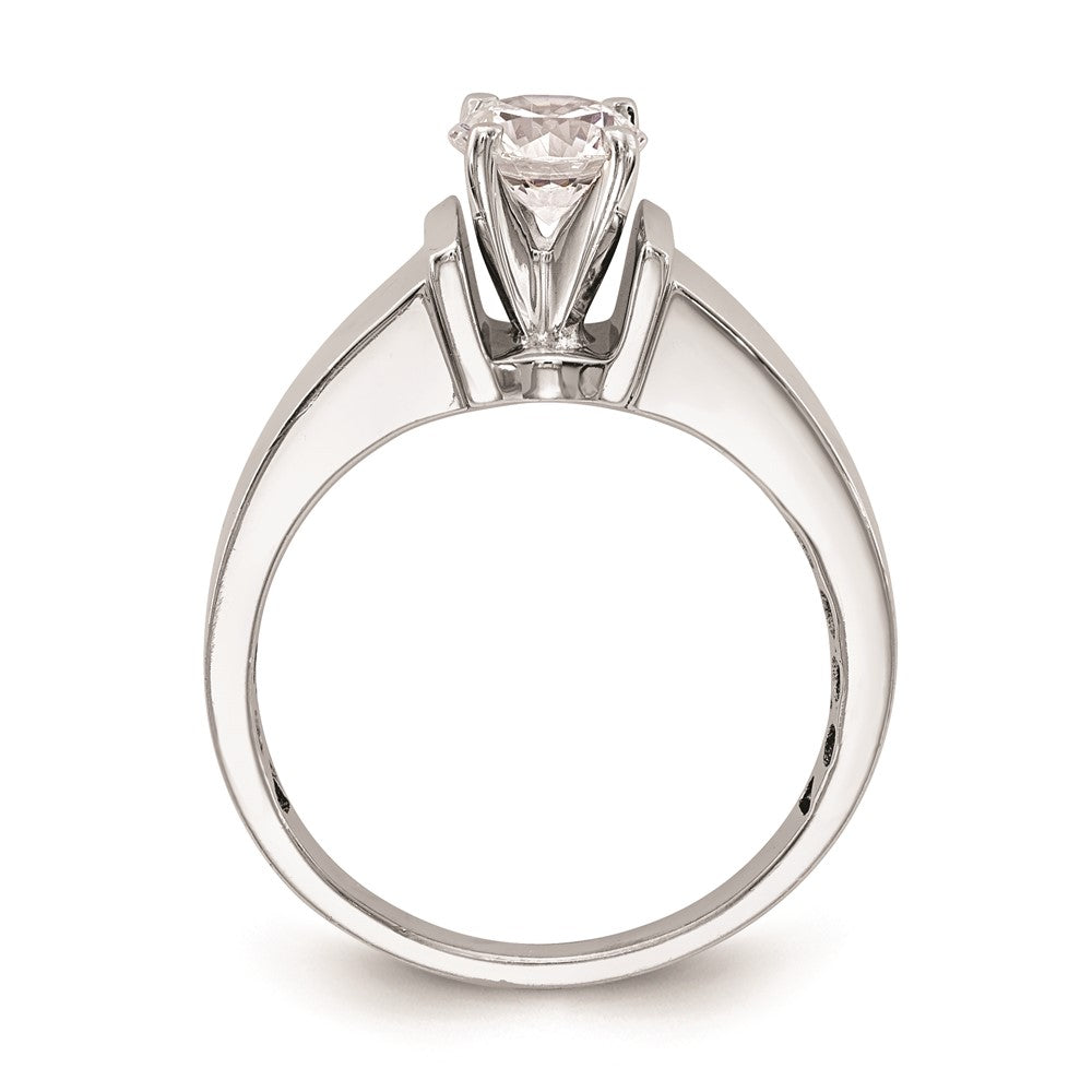 Buy Stylish 14K White Gold 5.00mm Peg Set Solitaire Engagement Ring