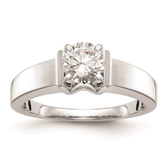 Buy Stylish 14K White Gold 5.00mm Peg Set Solitaire Engagement Ring
