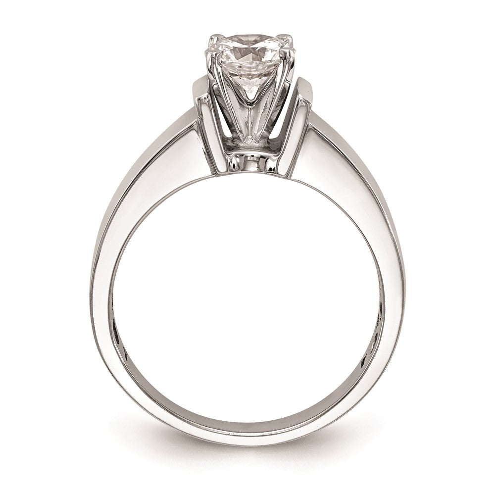 Buy Stylish 14K White Gold 5.5mm Wide Peg Set Solitaire Engagement Ring